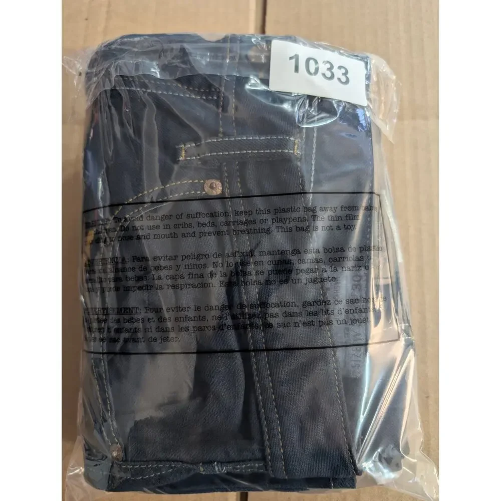 Diesel Industries‎ Mens 32x28 Navy Blue Dark Wash Straight Leg Denim Jeans